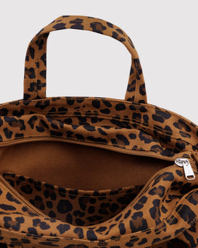 Horizontal Zip Duck Bag - Leopard - Easy Stow