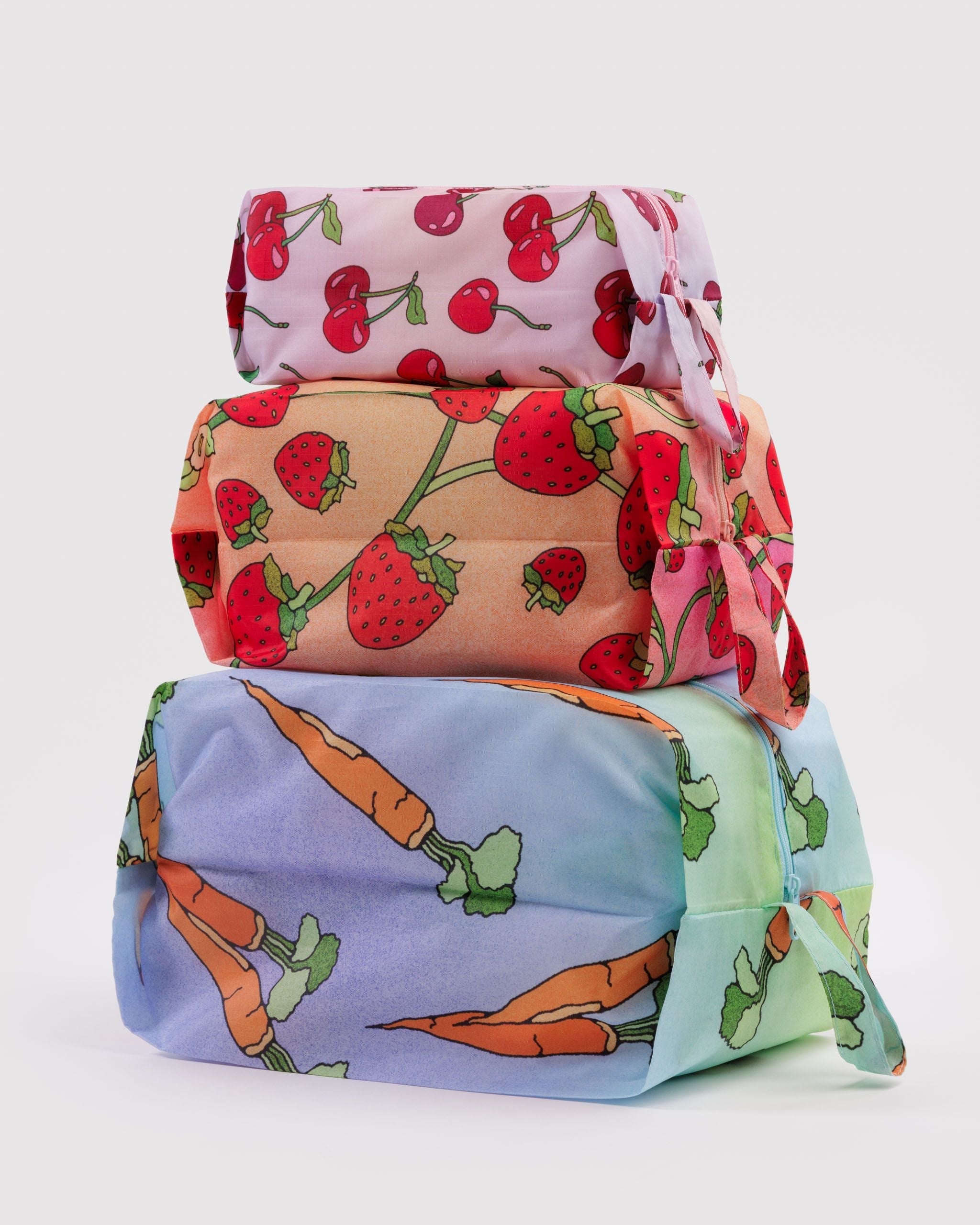 3D Zip Set - Carrots & Berries - Simple Tote
