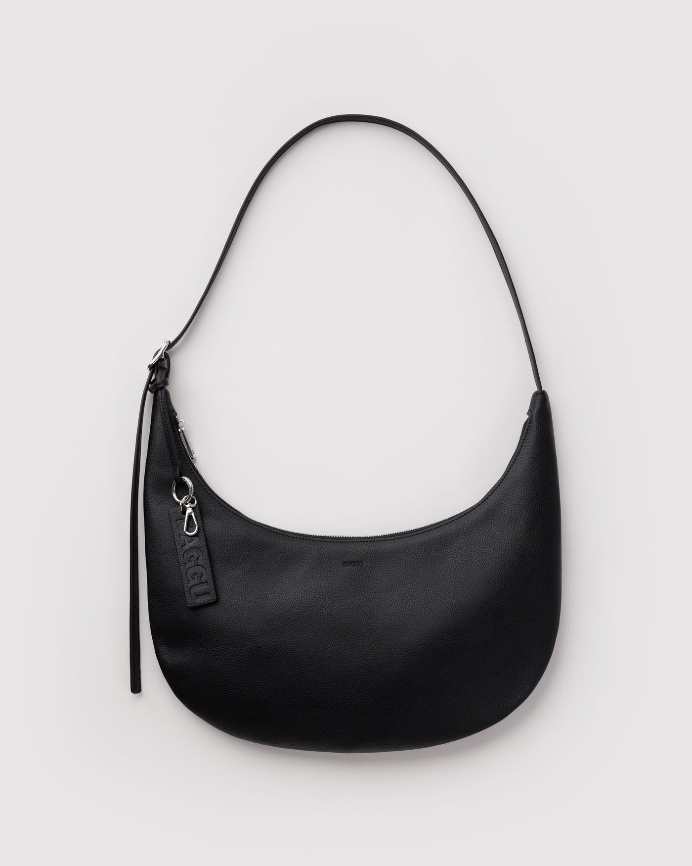 Medium Recycled Leather Flat Crescent