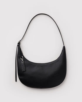 Medium Recycled Leather Flat Crescent