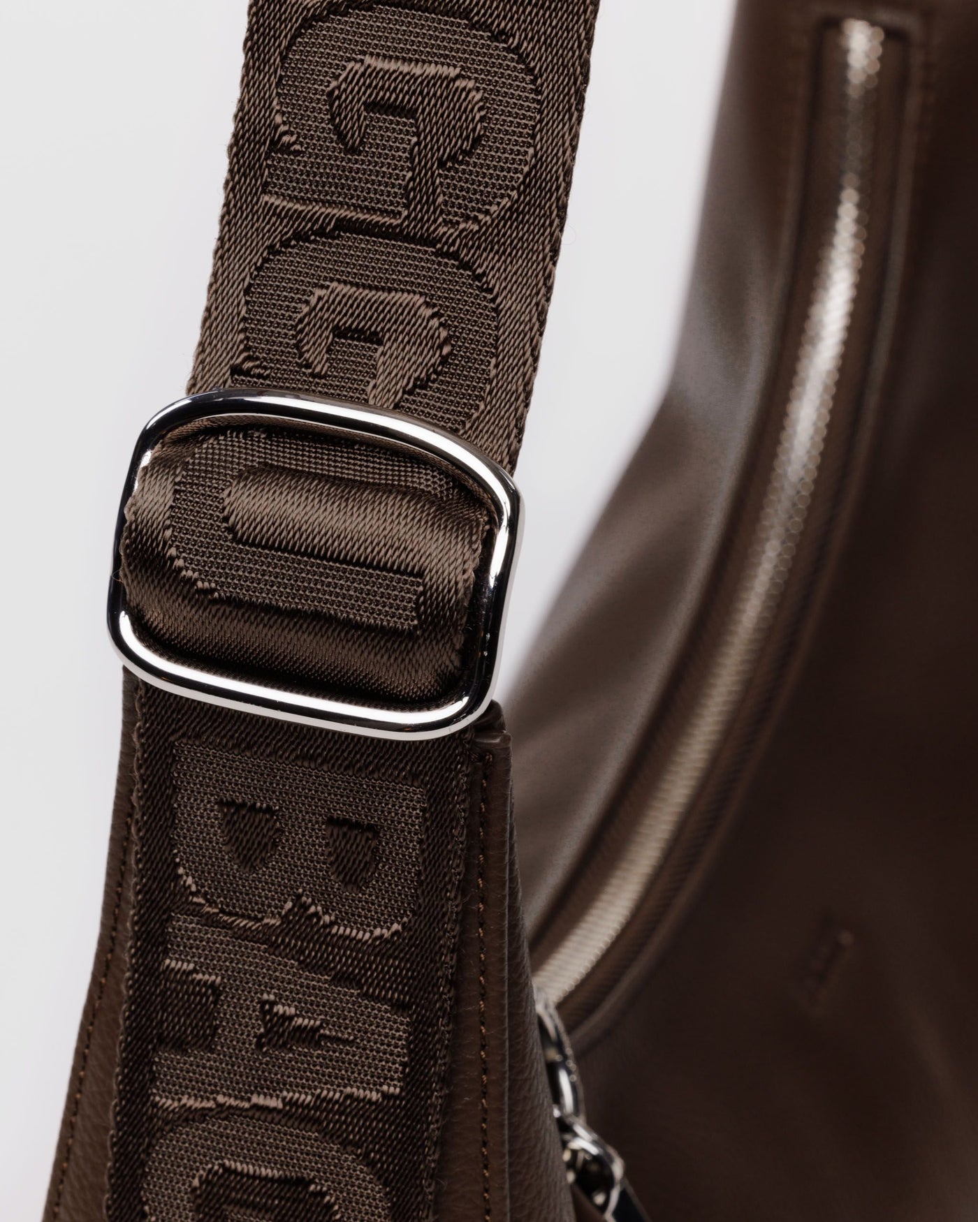 Medium Recycled Leather Crescent Bag - Brown - Fresh Volume