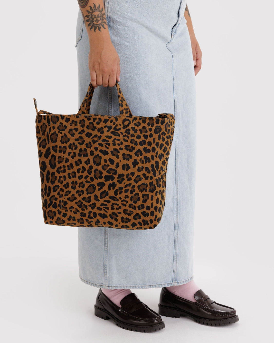 Horizontal Zip Duck Bag - Leopard - Easy Stow