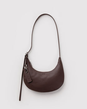 Small Recycled Leather Flat Crescent