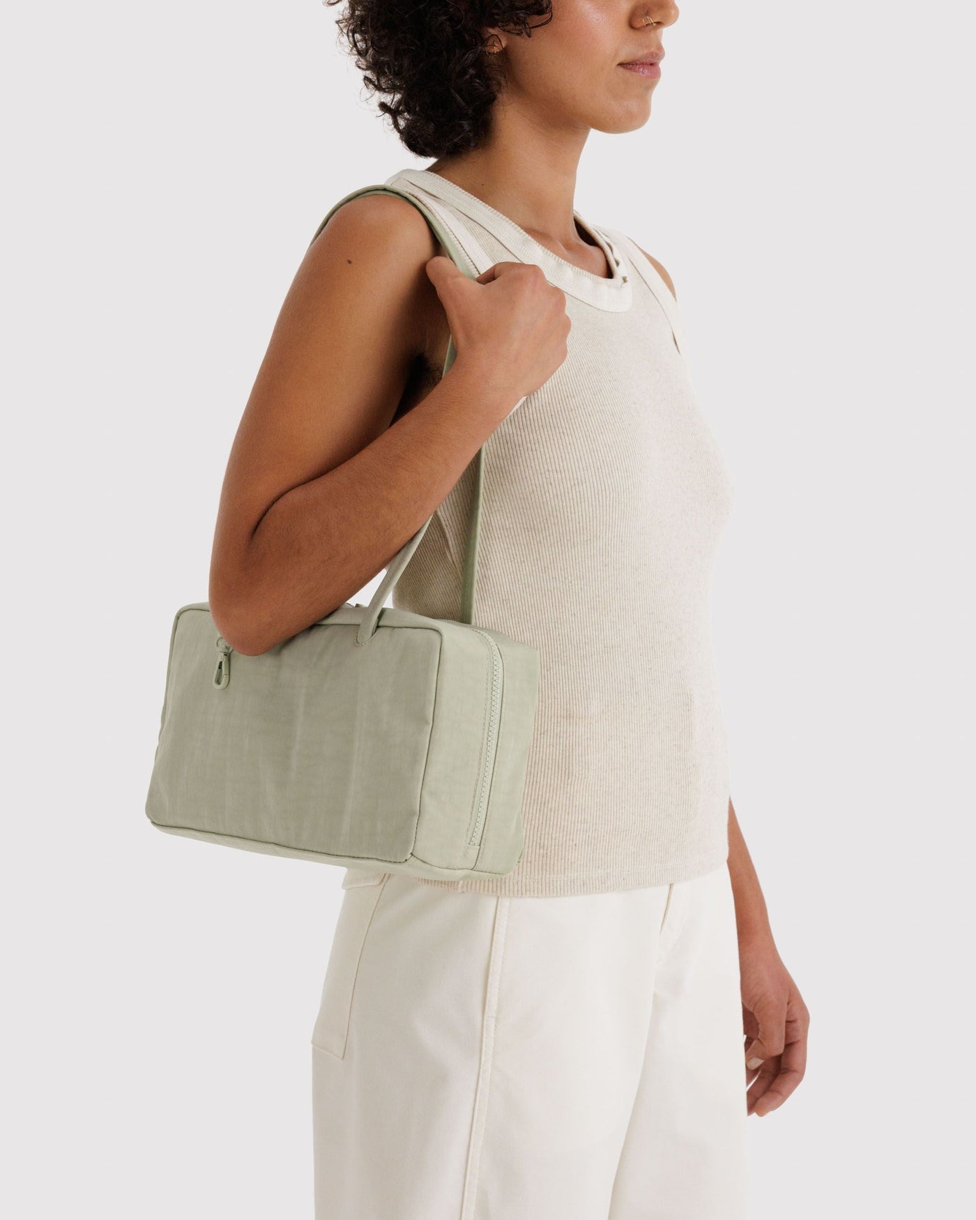 Nylon Bowler Bag - Celadon - Weekend Carry