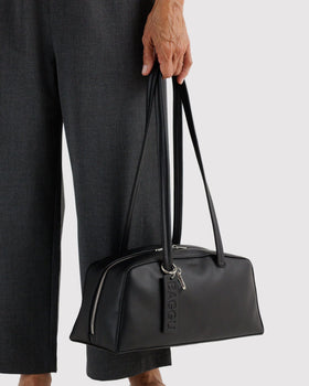 Recycled Leather Bowler Bag