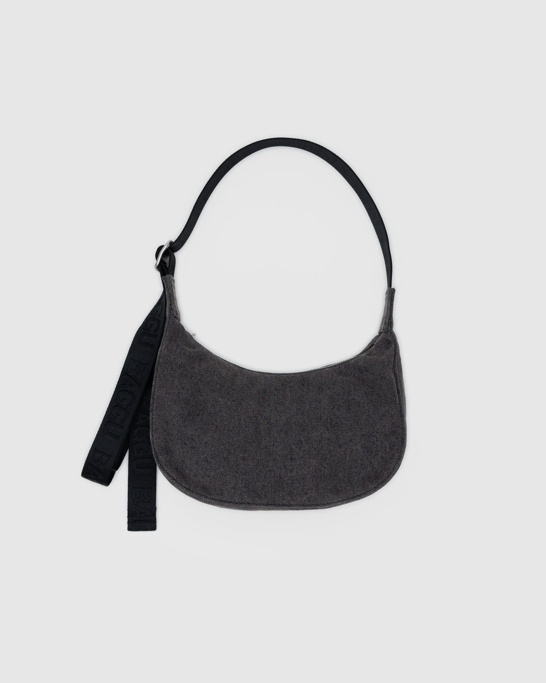 Small Denim Crescent Bag