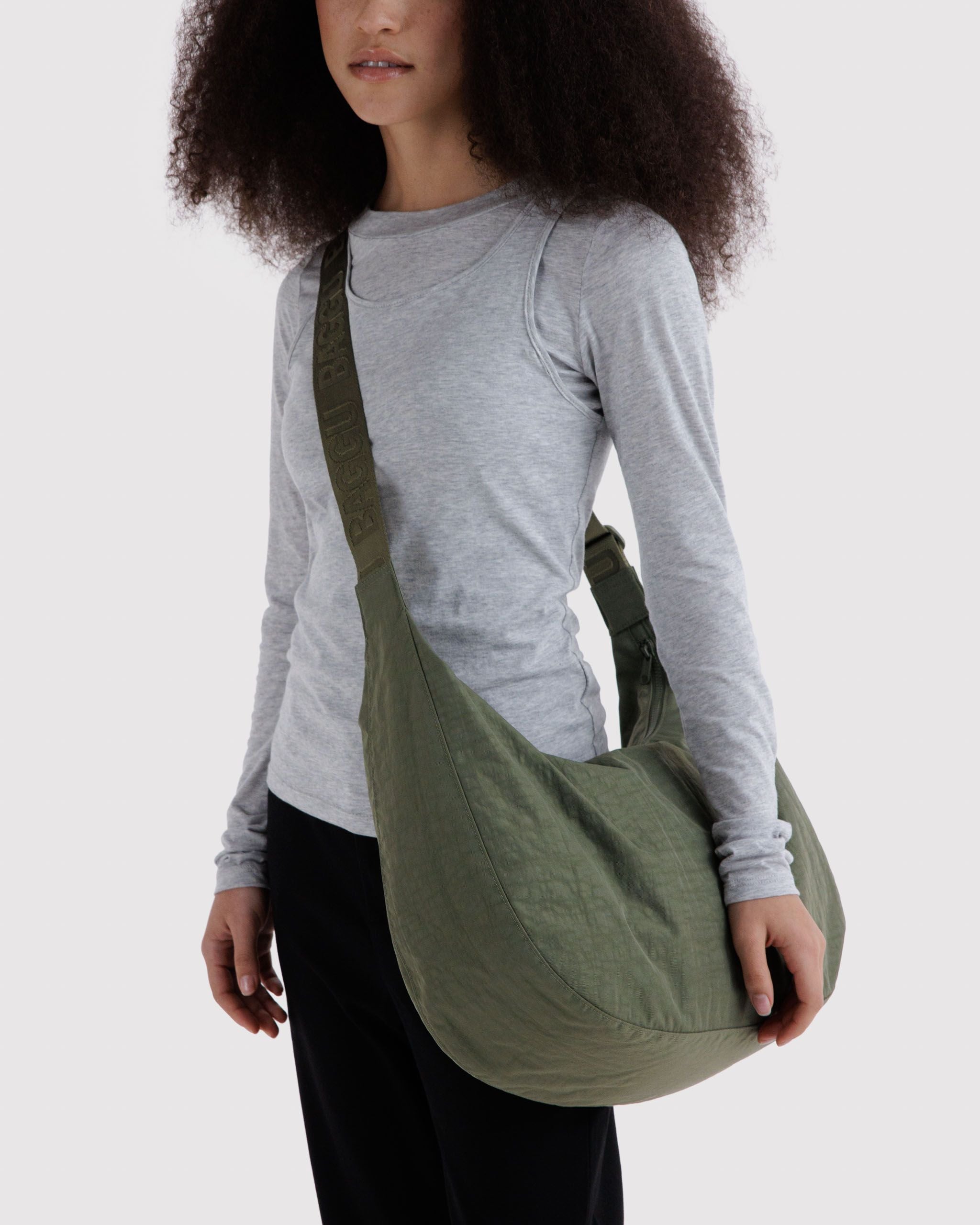 Large Nylon Crescent Bag