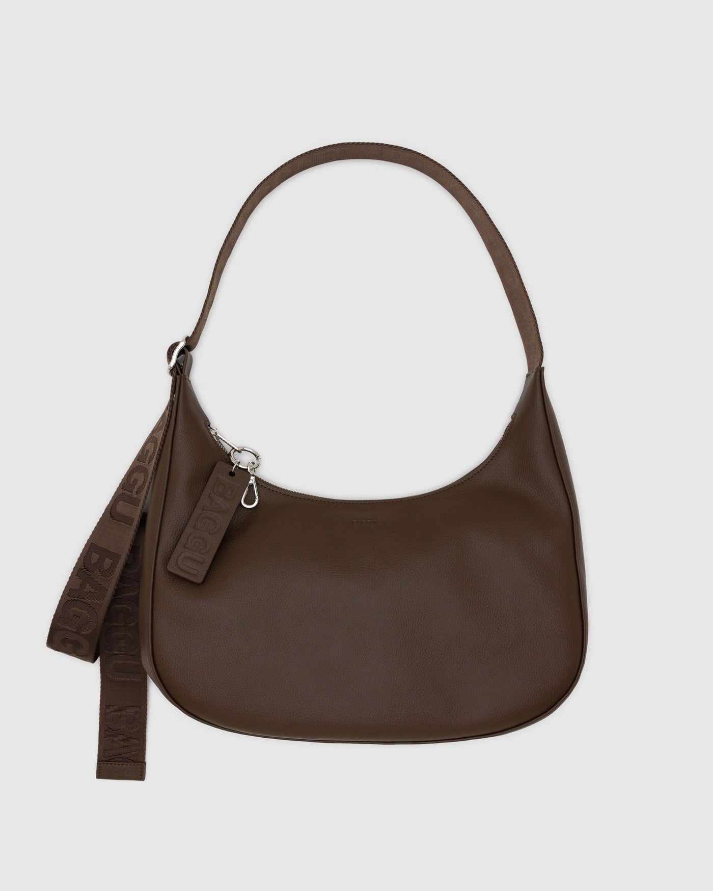 Medium Recycled Leather Crescent Bag - Brown - Fresh Volume