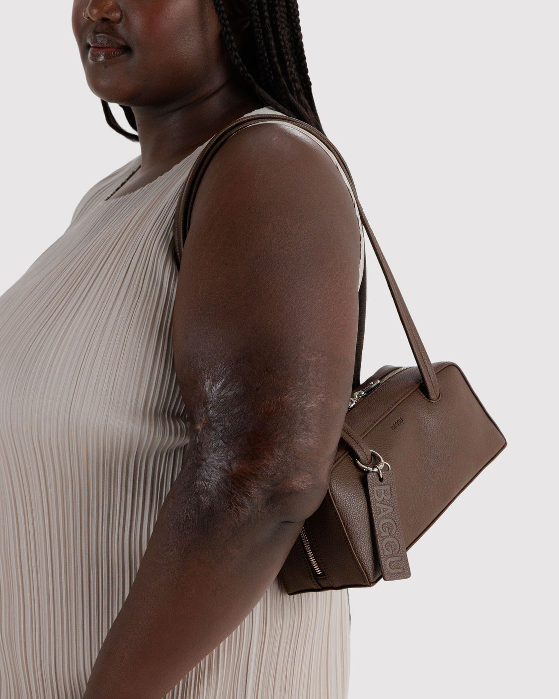 Small Recycled Leather Bowler Bag