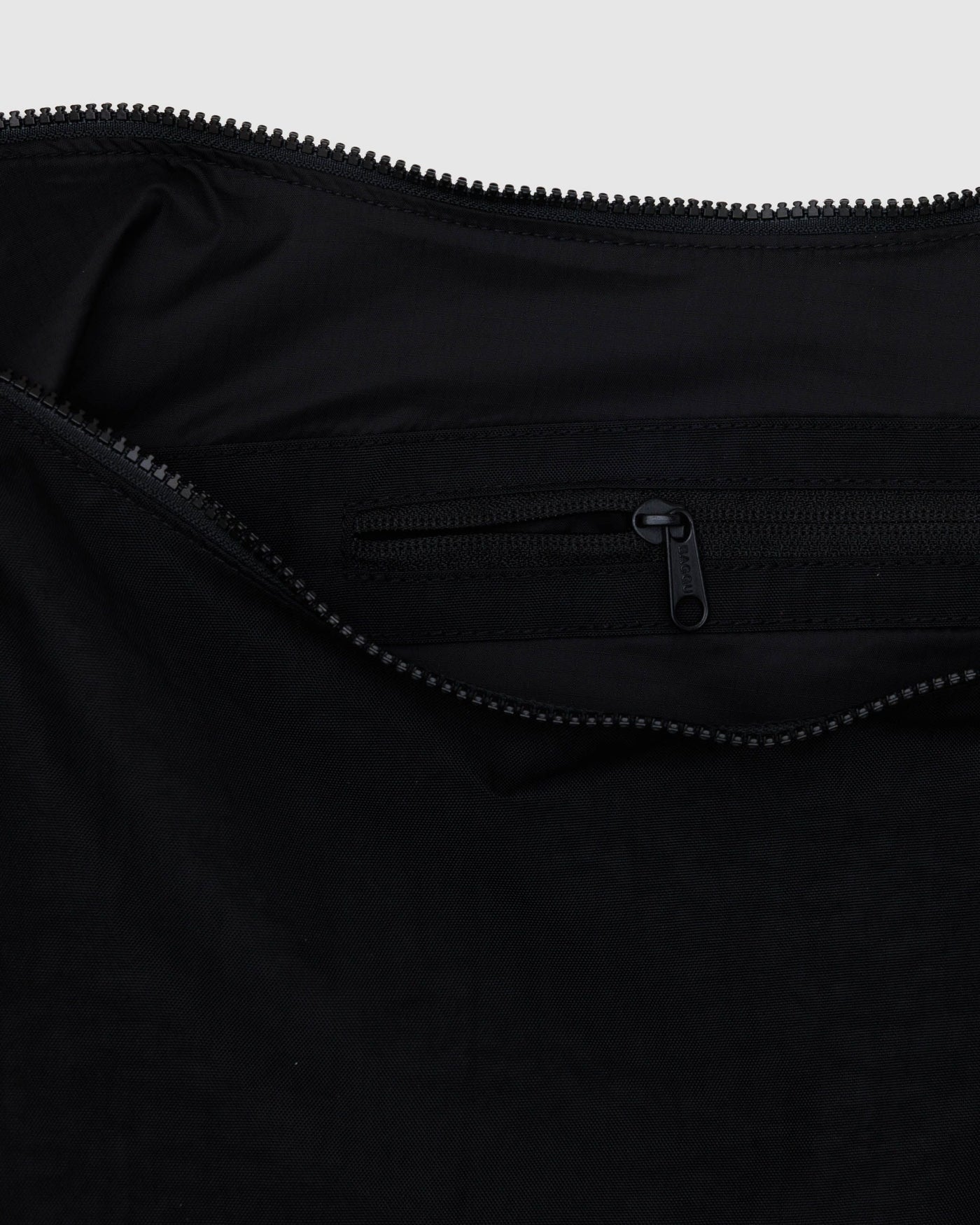 Large Nylon Crescent Bag - Black