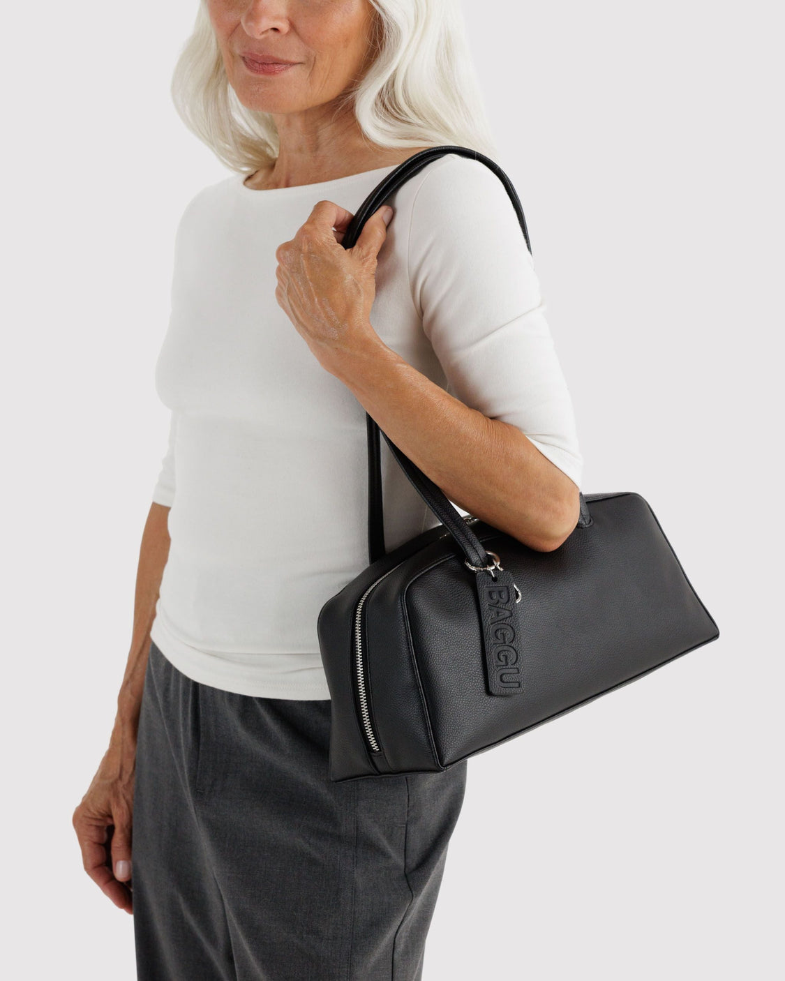 Recycled Leather Bowler Bag